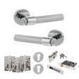 Quality image of Senza Pari Andretta Door Handle Pack (Euro Lock Set - 2.5" CE Sashlock, 4" Fire Rated Hinges x3) - Polished Chrome | Sku. adpspr160pc22 | available from Trade Door Handles.