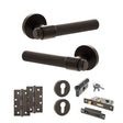 Quality image of Senza Pari Andretta Door Handle Pack (Euro Lock Set - 3" CE Sashlock, 4" Slim Knuckle Hinges x2) - Urban Dark Bronze | Sku. adpspr160udb25 | available from Trade Door Handles.