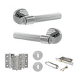 Quality image of Senza Pari Fasana Door Handle Pack (3 Lever Lock Set - 3" CE Sashlock, 3" Fire Rated Hinges x3) - Polished Chrome | Sku. adpspr165pc15 | available from Trade Door Handles.