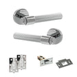 Quality image of Senza Pari Fasana Door Handle Pack (Latch Set - 2.5" Latch, 3" Hinges x2) - Polished Chrome | Sku. adpspr165pc7 | available from Trade Door Handles.