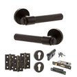 Quality image of Senza Pari Fasana Door Handle Pack (Euro Lock Set - 2.5" CE Sashlock, 3" Fire Rated Hinges x3) - Urban Dark Bronze | Sku. adpspr165udb20 | available from Trade Door Handles.