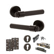 Quality image of Senza Pari Fasana Door Handle Pack (Euro Lock Set - 3" CE Sashlock, 4" Slim Knuckle Hinges x2) - Urban Dark Bronze | Sku. adpspr165udb25 | available from Trade Door Handles.