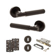 Quality image of Senza Pari Rosarno Door Handle Pack (3 Lever Lock Set - 2.5" CE Sashlock, 4" Slim Knuckle Hinges x2) - Urban Dark Bronze | Sku. adpspr170udb18 | available from Trade Door Handles.