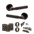 Quality image of Senza Pari Rosarno Door Handle Pack (Euro Lock Set - 3" CE Sashlock, 3" Fire Rated Hinges x3) - Urban Dark Bronze | Sku. adpspr170udb21 | available from Trade Door Handles.