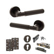 Quality image of Senza Pari Rosarno Door Handle Pack (Euro Lock Set - 2.5" CE Sashlock, 4" Slim Knuckle Hinges x2) - Urban Dark Bronze | Sku. adpspr170udb24 | available from Trade Door Handles.