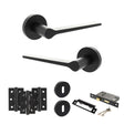 Quality image of Senza Pari Laviano Door Handle Pack (3 Lever Lock Set - 2.5" CE Sashlock, 3" Fire Rated Hinges x3) - Matt Black | Sku. adpspr180mb14 | available from Trade Door Handles.