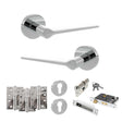 Quality image of Senza Pari Laviano Door Handle Pack (Euro Lock Set - 2.5" CE Sashlock, 4" Fire Rated Hinges x3) - Polished Chrome | Sku. adpspr180pc22 | available from Trade Door Handles.