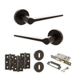 Quality image of Senza Pari Laviano Door Handle Pack (3 Lever Lock Set - 2.5" CE Sashlock, 3" Fire Rated Hinges x3) - Urban Dark Bronze | Sku. adpspr180udb14 | available from Trade Door Handles.