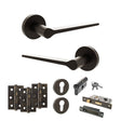Quality image of Senza Pari Laviano Door Handle Pack (Euro Lock Set - 2.5" CE Sashlock, 3" Fire Rated Hinges x3) - Urban Dark Bronze | Sku. adpspr180udb20 | available from Trade Door Handles.