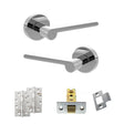 Quality image of Senza Pari Darrio Door Handle Pack (Latch Set - 2.5" CE Latch, 4" Slim Knuckle Hinges x2) - Polished Chrome | Sku. adpspro218pc5 | available from Trade Door Handles.
