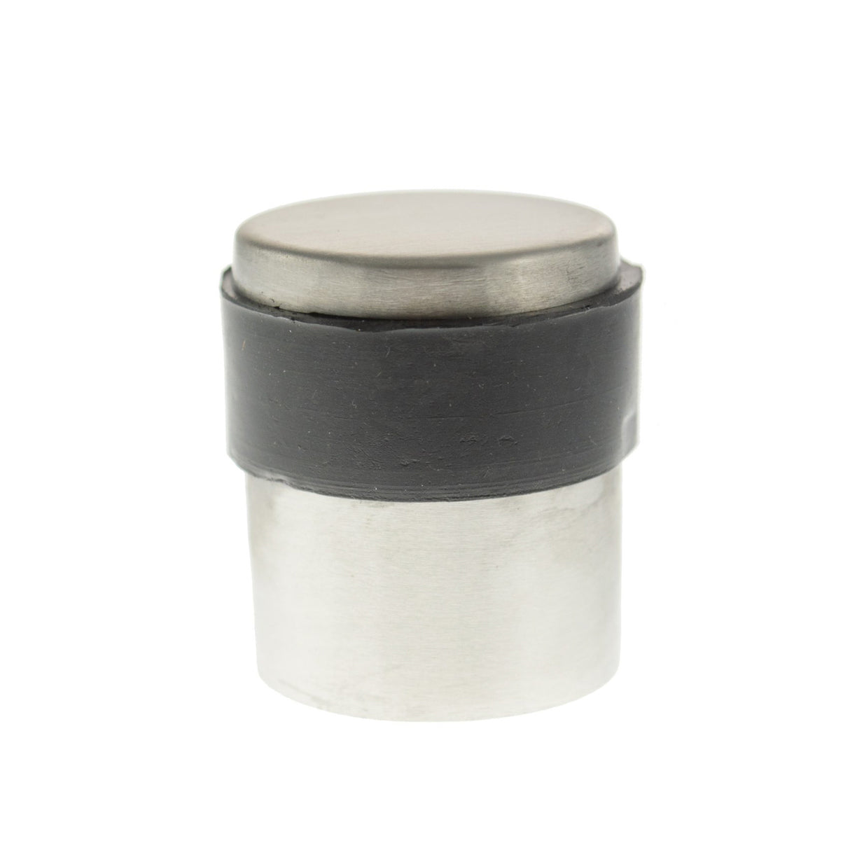 Quality image of Atlantic Cylinder Contract Floor Mounted Door Stop - Satin Stainless Steel | Sku. adsccsss | available from Trade Door Handles.