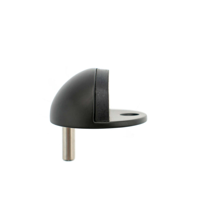 Quality image of Atlantic Half-Moon Contract Floor Mounted Door Stop - Matt Black | Sku. adshmcmb | available from Trade Door Handles.