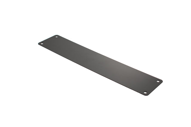 Quality image of Atlantic Finger Plate Radius Corner Pre drilled with screws 350mm x 75mm - Matt Black | Sku. afp35075mb | available from Trade Door Handles.