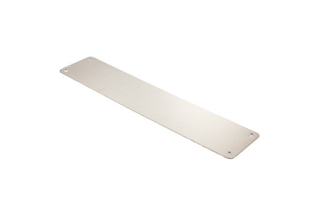 Quality image of Atlantic Finger Plate Radius Corner Pre drilled with screws 350mm x 75mm - Satin Stainless Steel | Sku. afp35075sss | available from Trade Door Handles.