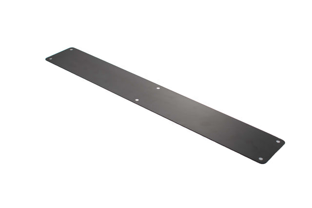 Quality image of Atlantic Finger Plate Radius Corner Pre drilled with screws 500mm x 100mm - Matt Black | Sku. afp500100mb | available from Trade Door Handles.