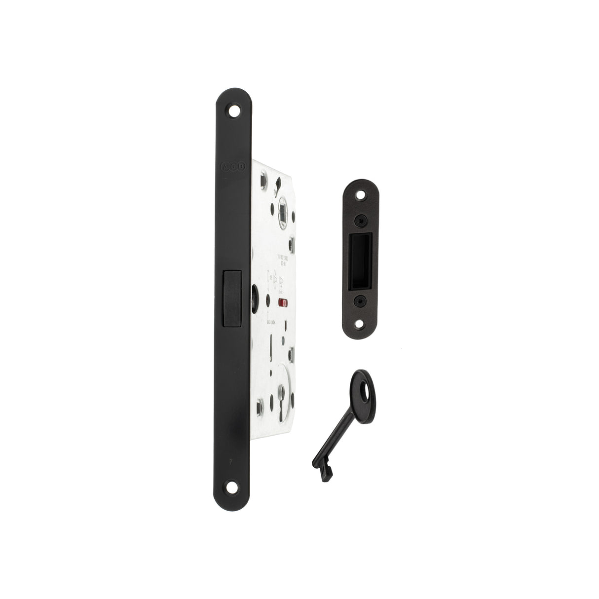 Quality image of AGB Polaris 2XT Magnetic Key Sashlock 50mm backset - Matt Black | Sku. agb2xtlk50mb | available from Trade Door Handles.