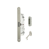 Quality image of AGB Polaris 2XT Magnetic Key Sashlock 50mm backset with strike plates for ALU doors - Satin Chrome | Sku. agb2xtlk50sc-alu | available from Trade Door Handles.