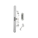 Quality image of AGB Polaris 2XT Magnetic Key Sashlock 50mm backset with strike plates for ALU doors - White | Sku. agb2xtlk50wh-alu | available from Trade Door Handles.