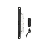 Quality image of AGB Polaris 2XT Magnetic Key Sashlock 60mm backset with strike plates for ALU doors - Matt Black | Sku. agb2xtlkmb-alu | available from Trade Door Handles.