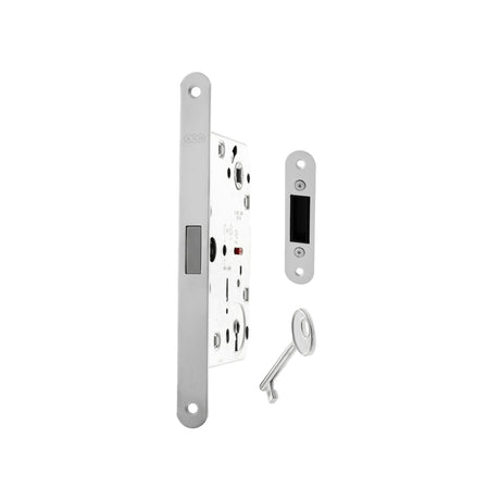 Quality image of AGB Polaris 2XT Magnetic Key Sashlock 60mm backset - White | Sku. agb2xtlkwh | available from Trade Door Handles.