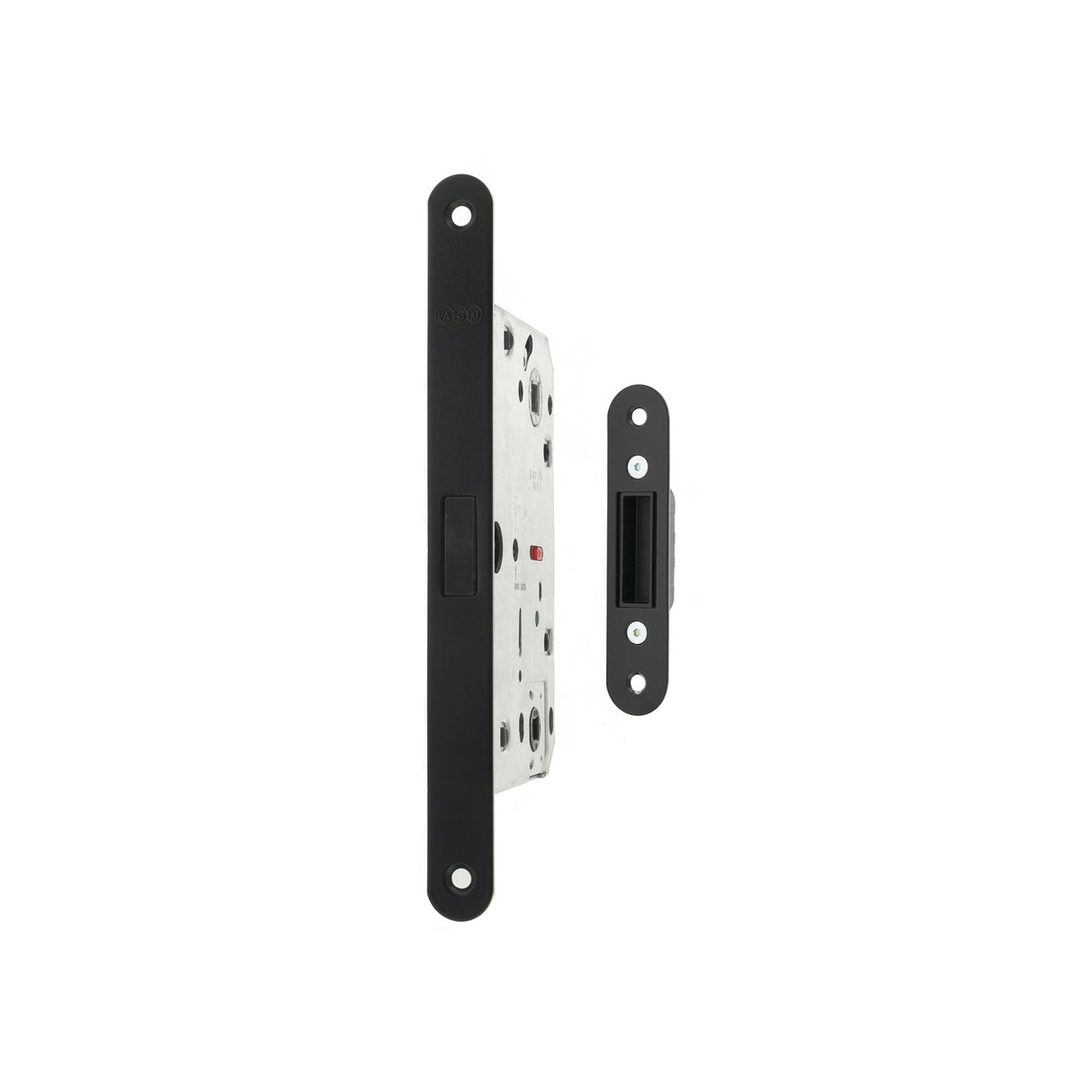Quality image of AGB Polaris 2XT Magnetic Bathroom Lock 50mm backset - Matt Black | Sku. agb2xtwc50mb | available from Trade Door Handles.