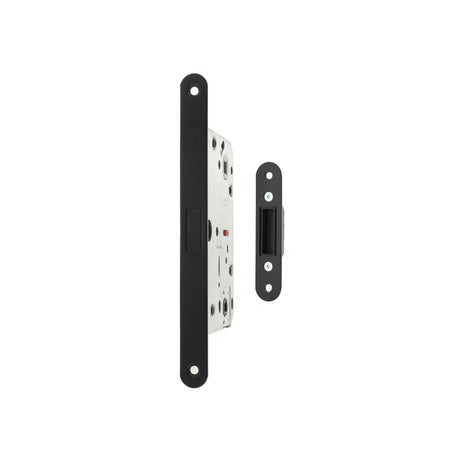 Quality image of AGB Polaris 2XT Magnetic Bathroom Lock 50mm backset - Matt Black | Sku. agb2xtwc50mb | available from Trade Door Handles.