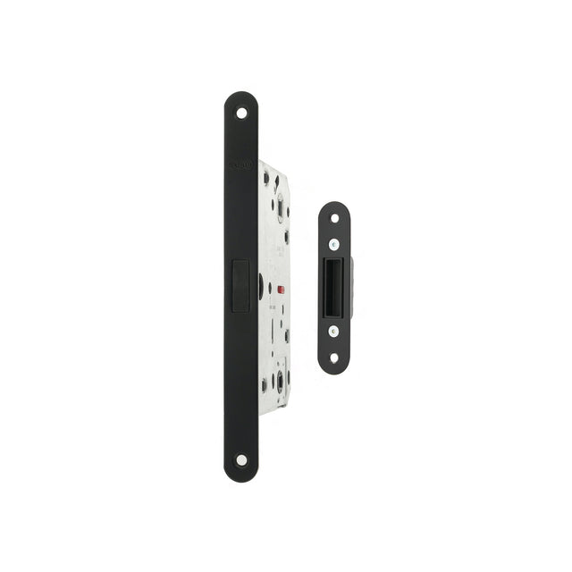 Quality image of AGB Polaris 2XT Magnetic Bathroom Lock 50mm backset - Matt Black | Sku. agb2xtwc50mb | available from Trade Door Handles.