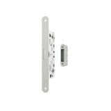 Quality image of AGB Polaris 2XT Magnetic Bathroom Lock 50mm backset with strike plates for ALU doors - White | Sku. agb2xtwc50wh-alu | available from Trade Door Handles.