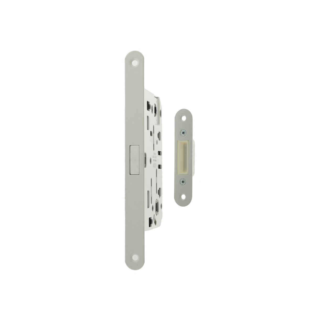 Quality image of AGB Polaris 2XT Magnetic Bathroom Lock 50mm backset - White | Sku. agb2xtwc50wh | available from Trade Door Handles.