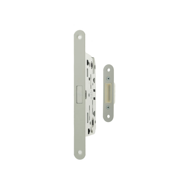 Quality image of AGB Polaris 2XT Magnetic Bathroom Lock 50mm backset - White | Sku. agb2xtwc50wh | available from Trade Door Handles.