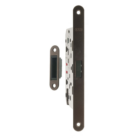 Quality image of AGB Polaris 2XT Magnetic Bathroom Lock 50mm backset - Bronze | Sku. agb2xtwcb | available from Trade Door Handles.