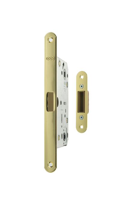 Quality image of AGB Polaris 2XT Magnetic Bathroom Lock 60mm backset - Polished Brass | Sku. agb2xtwcpb | available from Trade Door Handles.
