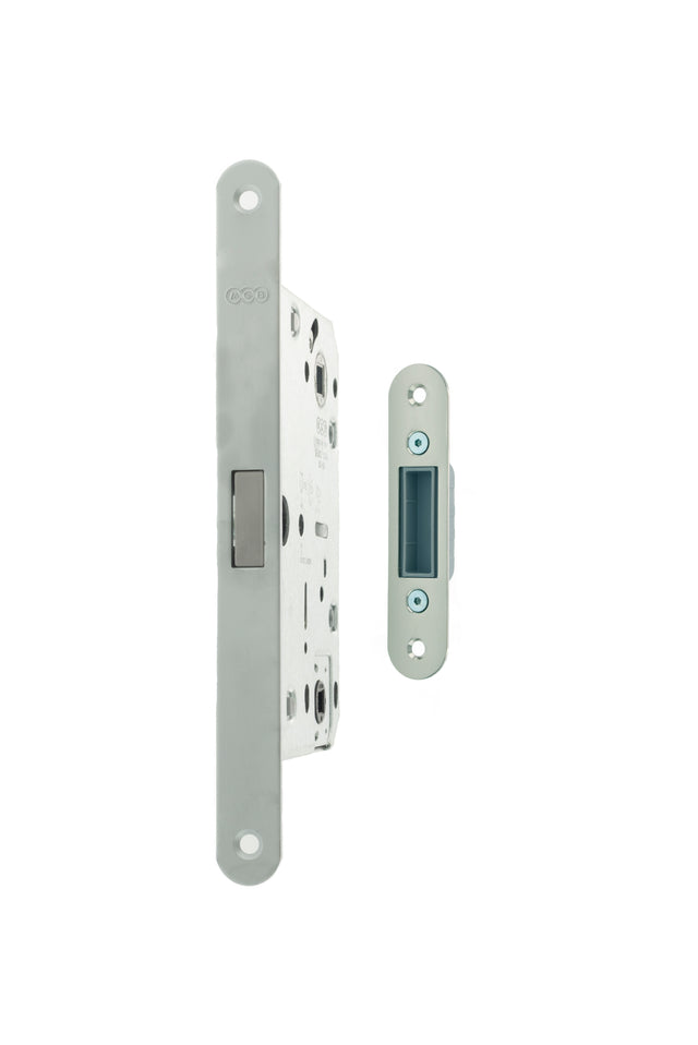 Quality image of AGB Polaris 2XT Magnetic Bathroom Lock 60mm backset - Satin Chrome | Sku. agb2xtwcsc | available from Trade Door Handles.