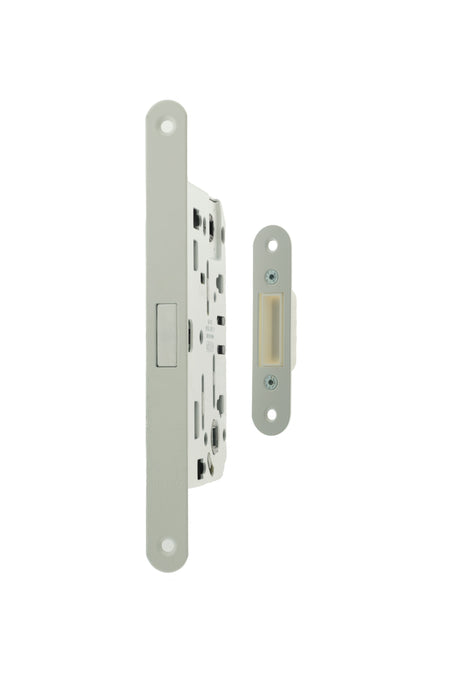Quality image of AGB Polaris 2XT Magnetic Bathroom Lock 60mm backset - White | Sku. agb2xtwcwh | available from Trade Door Handles.