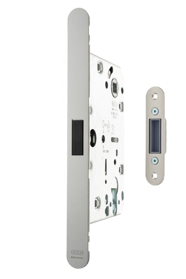 Quality image of AGB Revolution XT Magnetic Euro Profile Sashlock 60mm backset - Satin Chrome | Sku. agbmlesc | available from Trade Door Handles.