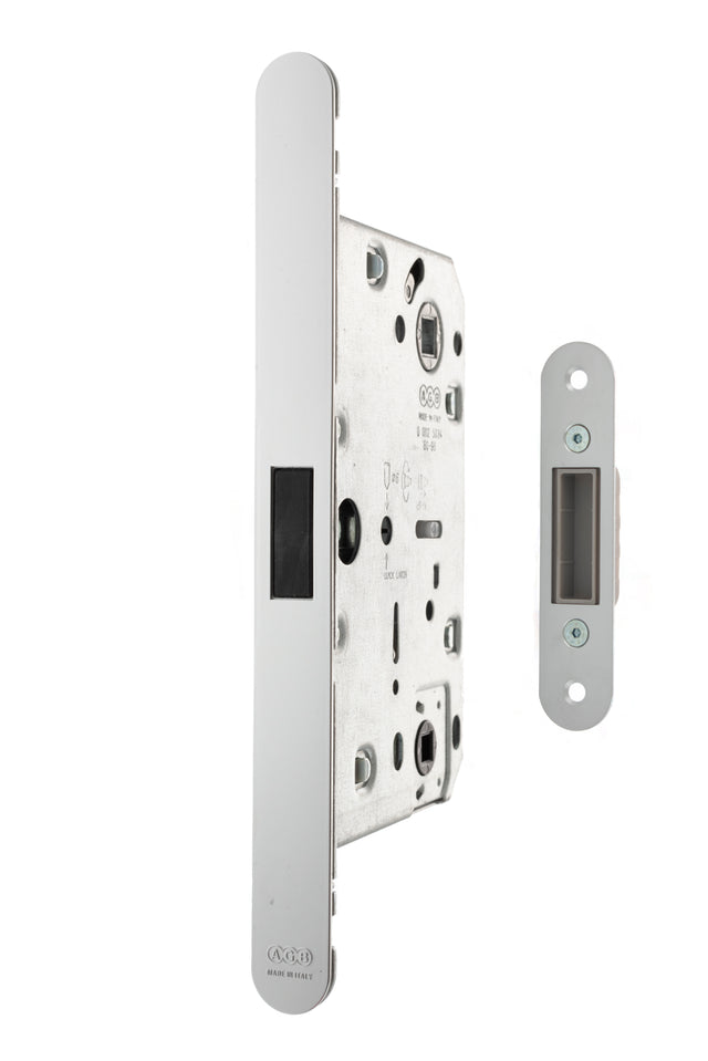 Quality image of AGB Revolution XT Magnetic Bathroom Lock 60mm backset - Polished Chrome | Sku. agbmlwcpc | available from Trade Door Handles.