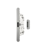 Quality image of AGB Revolution XT Magnetic Bathroom Lock 60mm backset with strike plates for ALU doors - Satin Chrome | Sku. agbmlwcsc-alu | available from Trade Door Handles.