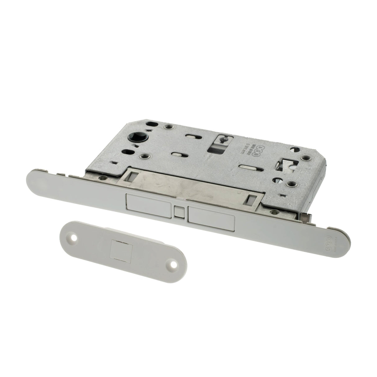Quality image of AGB Touch Magnetic Door Catch Bathroom Lock - White | Sku. agbtwcwh | available from Trade Door Handles.