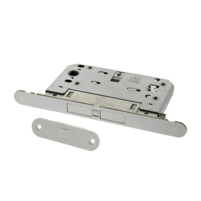 Quality image of AGB Touch Magnetic Door Catch Bathroom Lock - White | Sku. agbtwcwh | available from Trade Door Handles.