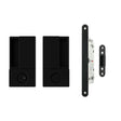 Quality image of AGB Wave Flush Door Handle & Bathroom Lock Set - Matt Black | Sku. agbwbmb | available from Trade Door Handles.