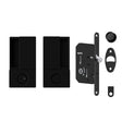 Quality image of AGB Wave Flush Pocket Door Handle & Bathroom Lock Set - Matt Black | Sku. agbwbpdmb | available from Trade Door Handles.
