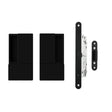 Quality image of AGB Wave Flush Door Handle & Euro Profile Lock Set - Matt Black | Sku. agbwemb | available from Trade Door Handles.