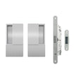 Quality image of AGB Wave Flush Door Handle & Euro Profile Lock Set - Satin Chrome | Sku. agbwesc | available from Trade Door Handles.