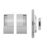 Quality image of AGB Wave Flush Door Handle & Euro Profile Lock Set - Satin Chrome | Sku. agbwesc | available from Trade Door Handles.