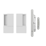 Quality image of AGB Wave Flush Door Handle & Euro Profile Lock Set - White | Sku. agbwewh | available from Trade Door Handles.