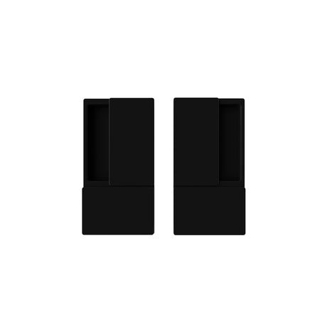 Quality image of AGB Wave Flush Pocket Door Handle Set - Matt Black | Sku. agbwlpdmb | available from Trade Door Handles.