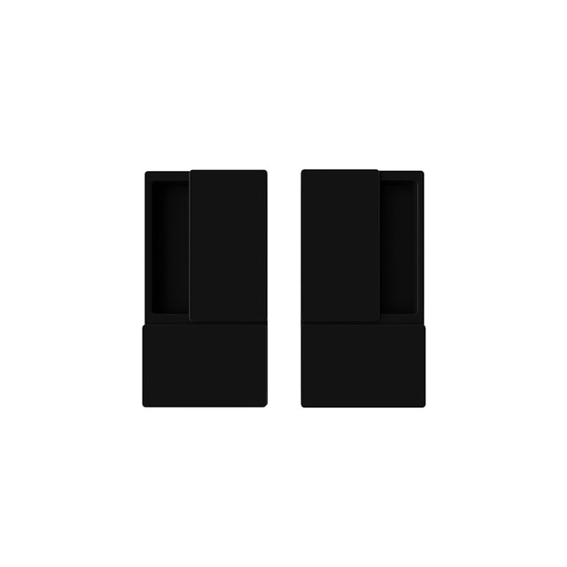 Quality image of AGB Wave Flush Pocket Door Handle Set - Matt Black | Sku. agbwlpdmb | available from Trade Door Handles.
