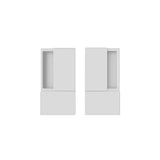 Quality image of AGB Wave Flush Pocket Door Handle Set - White | Sku. agbwlpdwh | available from Trade Door Handles.
