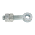 This is an image of Timco - Adjustable Gate Eyes with Nuts - Zinc M12 x 100 (1 Each Unit) AGE12100Z