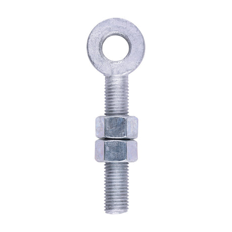 This is an image of Timco - Adjustable Gate Eye with Nuts - Hot Dipped Galvanised M16 x 100 (1 Each Unit) AGE16100GEA